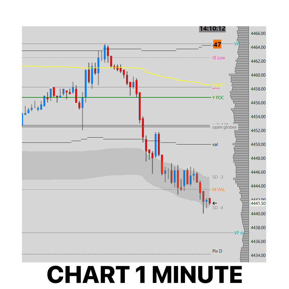 1 minute chart - white version