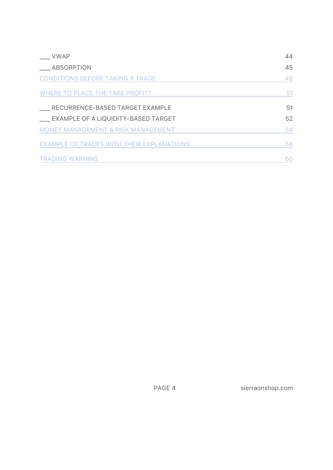 Depth of market course, complete contents, page 2