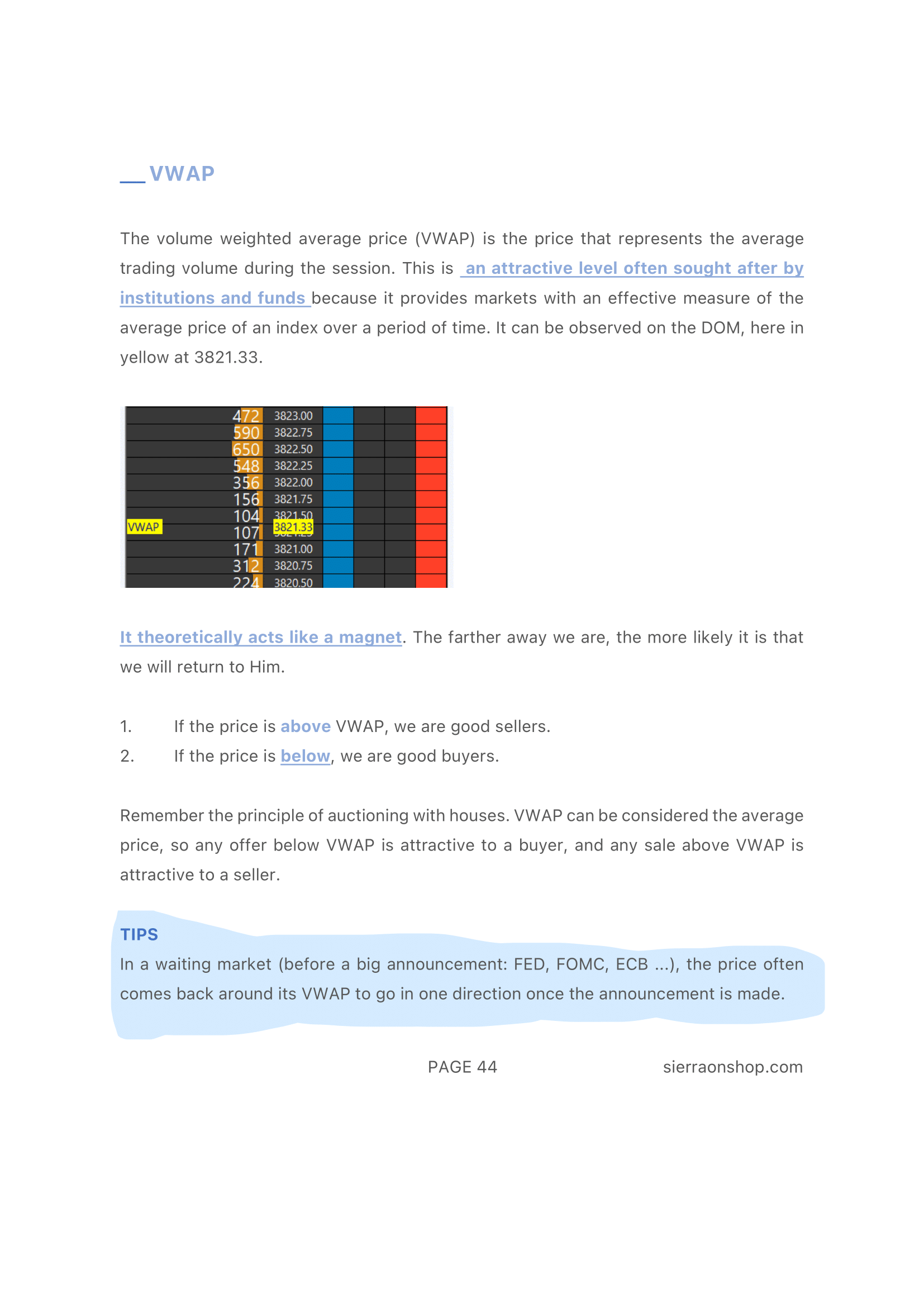 Order book training